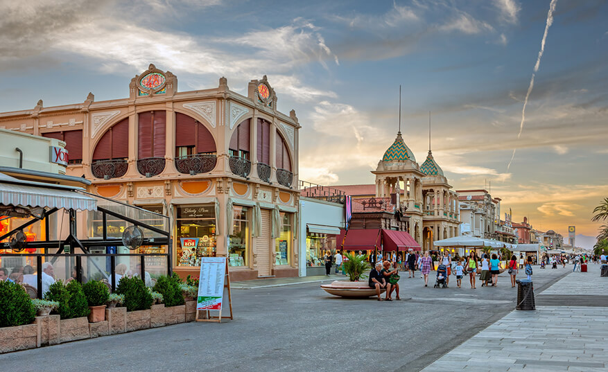 Passeggiata di Viareggio in Versilia